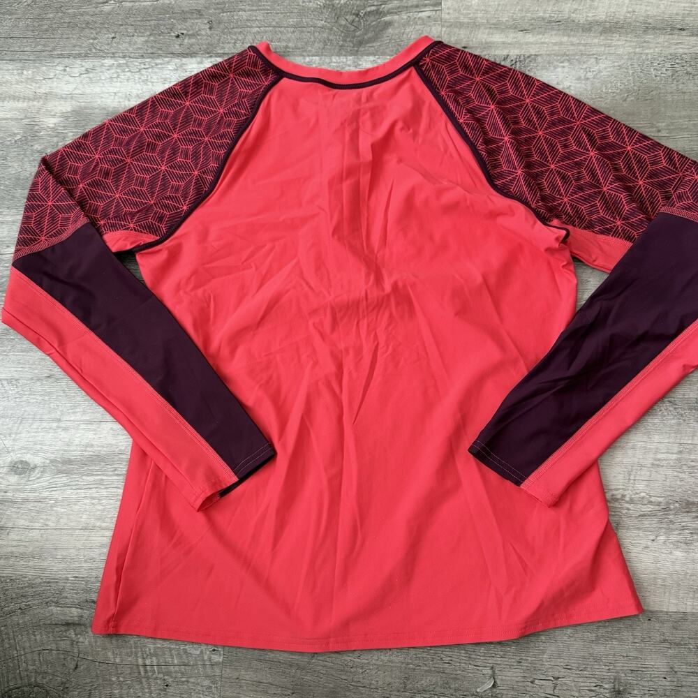LL Bean 1/4 Zip Top Womens Medium RENEW Swim Rash Guard 503716 Beach UPF50 - Picture 5 of 7